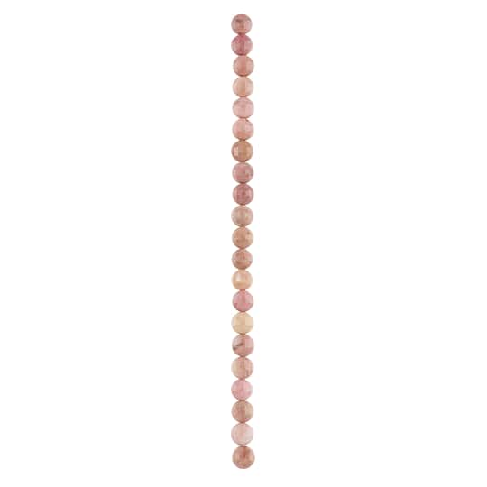 12 Pack: Pink Rhodonite Faceted Coin Beads, 8mm by Bead Landing™